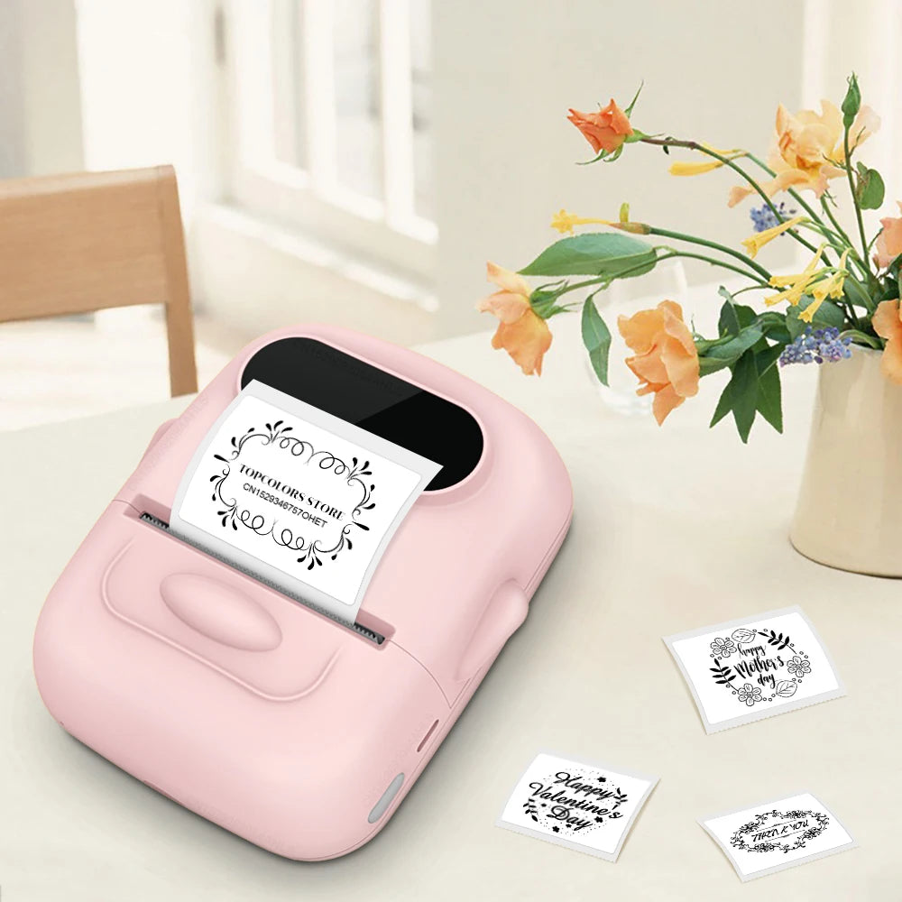 Tragbarer Mini-Drucker P50 – Pink